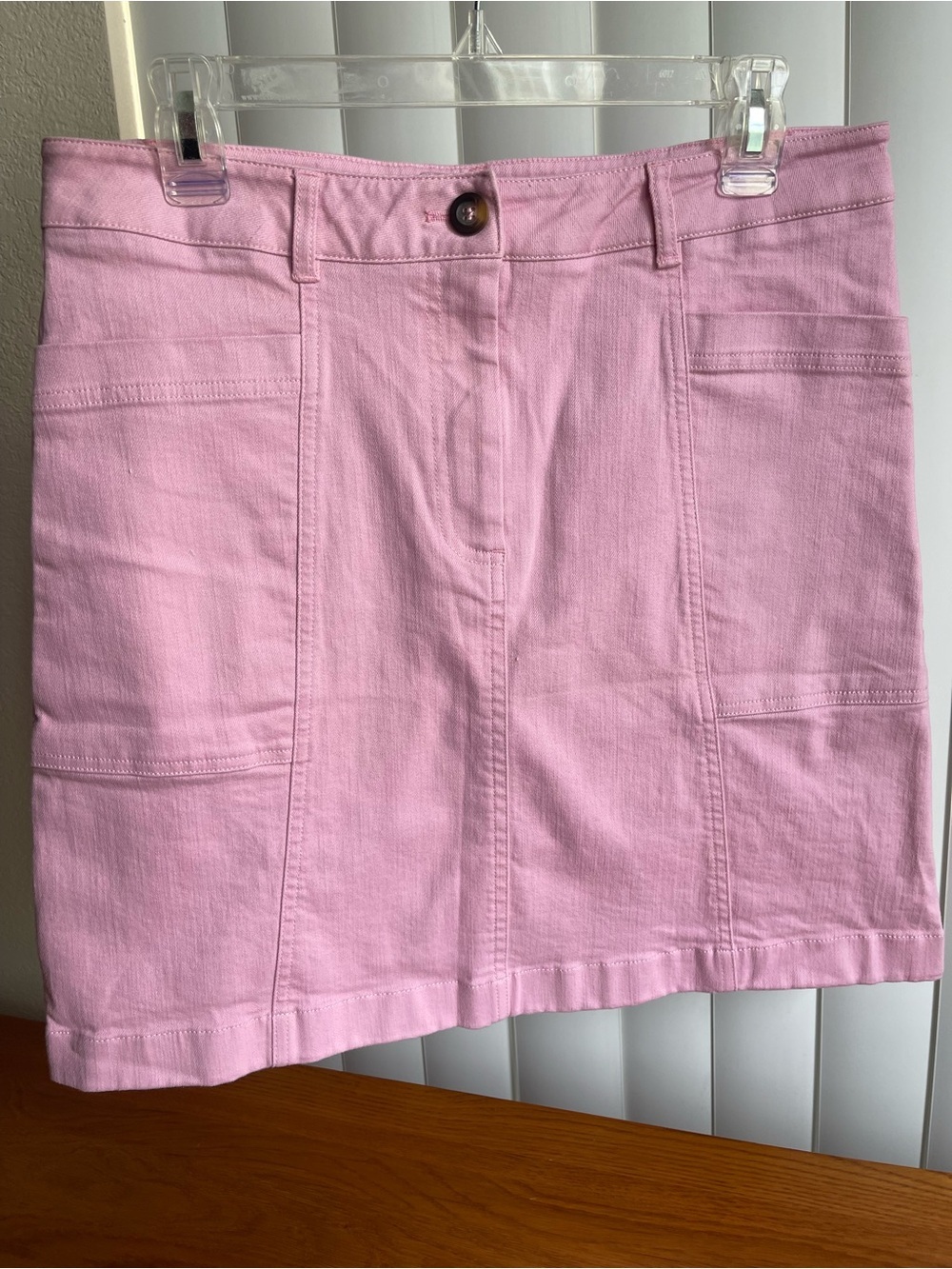 Boden Denim Mini Skirt Light Pink Size 10